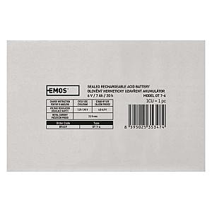 Акумуляторна батарея Emos B9659 6V 7AH (FAST.4.7 MM) AGM