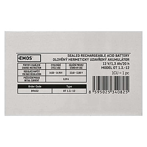 Акумуляторна батарея Emos B9652 12V 1.3AH (FAST.4.7 MM) AGM