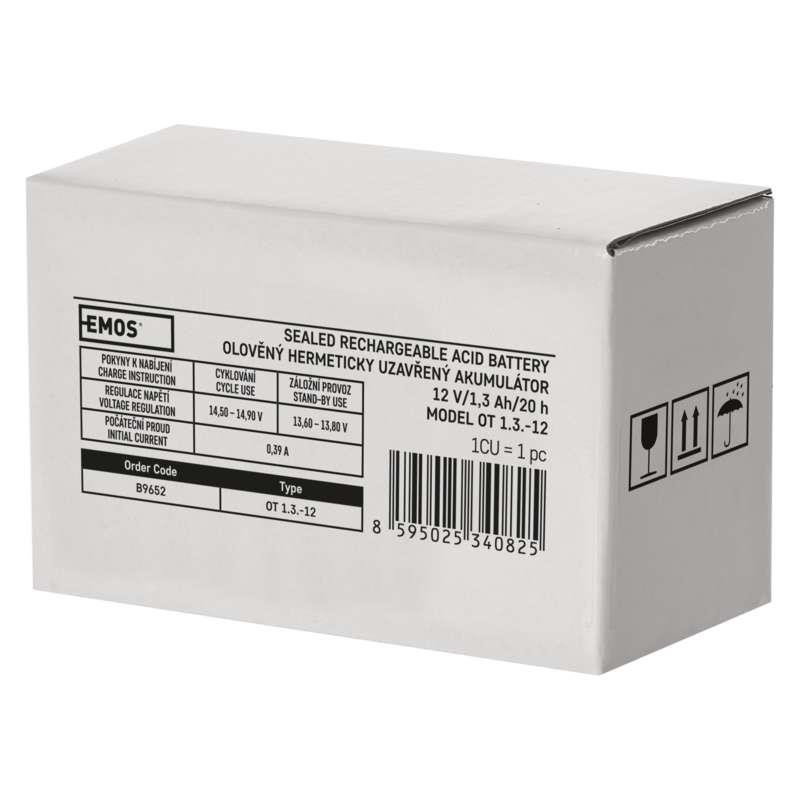 Акумуляторна батарея Emos B9652 12V 1.3AH (FAST.4.7 MM) AGM