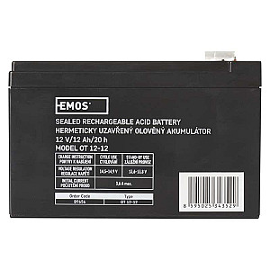 Акумуляторна батарея Emos B9656 12V 12AH (FAST.6.3 MM) AGM