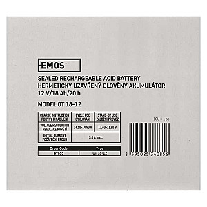 Акумуляторна батарея Emos B9655 12V 18AH L1 AGM
