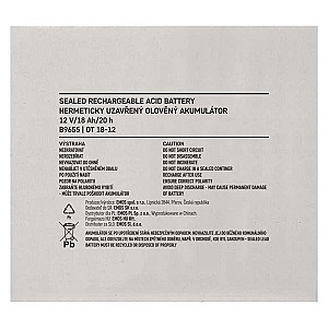 Акумуляторна батарея Emos B9655 12V 18AH L1 AGM