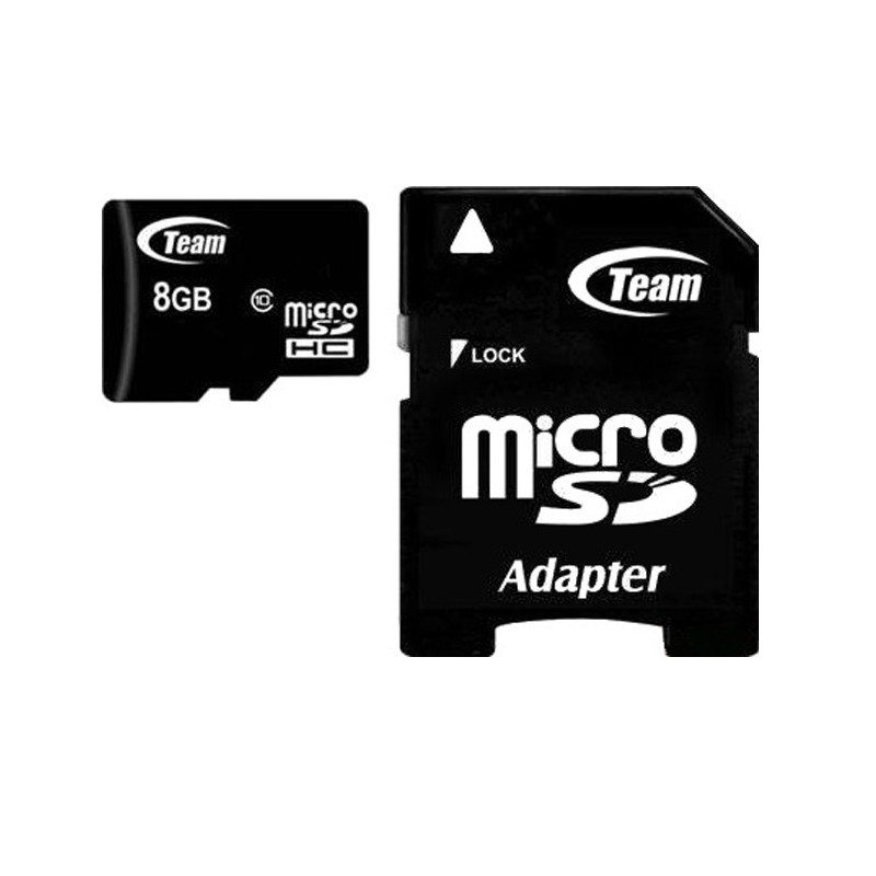Карта пам`ятi MicroSDHC 8GB Class 10 Team + SD-adapter (TUSDH8GCL1003)-