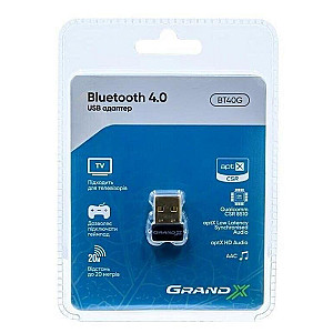 Bluetooth-адаптер Grand-X V4.0/4.1Master&Slave Low Energy LTE aptX (BT40G)