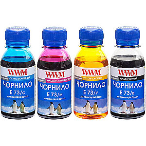 Комплект чорнил WWM для EPSON Stylus CX3700/T26/TX106/TX206/TX419 B/C/M/Y (E73SET) 4*100г
