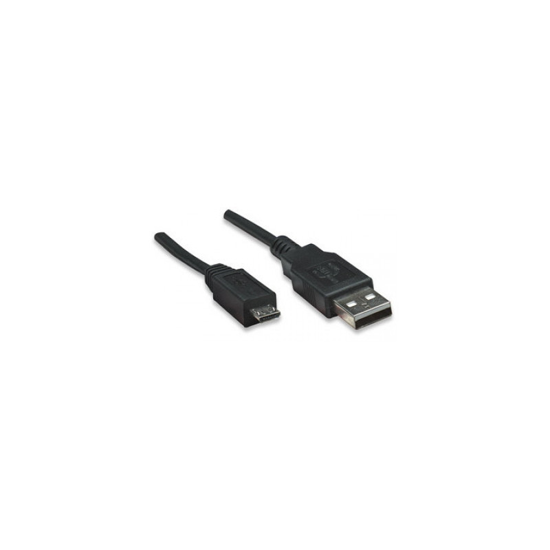Кабель Atcom USB - micro USB V 2.0 (M/M), 0.8 м, чорний (9174) пакет