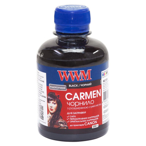 Чорнило WWM Universal Carmen для Сanon серій PIXMA iP/iX/MP/MX/MG Black (CU/B) 200г