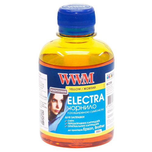 Чорнило WWM EPSON Universal Electra для Epson серій Stylus C/CX, T/TX, S/SX, Stylus Office B/BX, T/TX, Stylus Photo, Stylus Photo R/RX, T/TX, P/PX Yellow (EU/Y) 200г