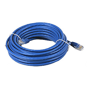Патч-корд литий, UTP, RJ45, Cat.5e, 10m, синій