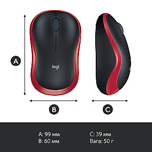 Миша бездротова Logitech M185 Red (910-002240)