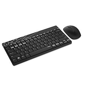 Комплект (клавіатура, мишка) Rapoo 8000M Wireless Black