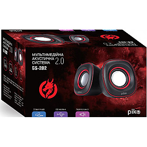 Акустична система Piko GS-202 Black-Red (1283126489457)
