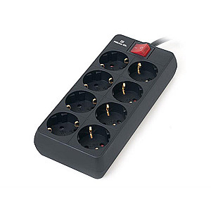 Фільтр живлення REAL-EL RS-8 Protect 1.8m Black