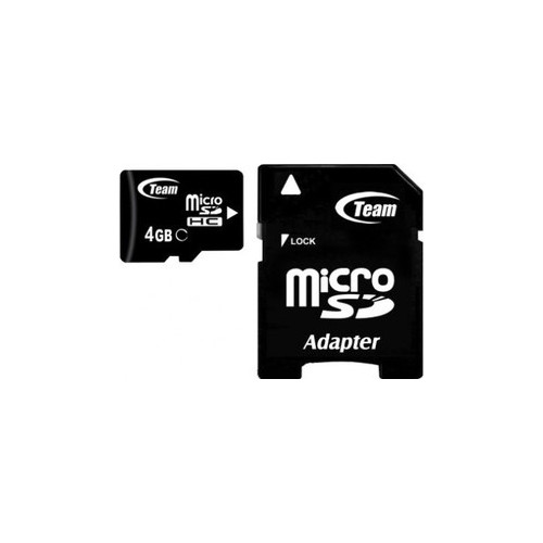 Карта пам`ятi MicroSDHC 4GB Class 10 Team + SD-adapter (TUSDH4GCL1003)