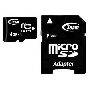Карта пам`ятi MicroSDHC 4GB Class 10 Team + SD-adapter (TUSDH4GCL1003)