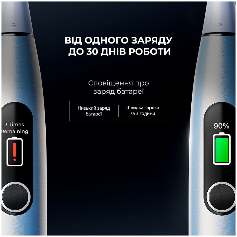 Розумна зубна електрощітка Oclean X Pro Digital Electric Toothbrush Glamour Silver (6970810552560)
