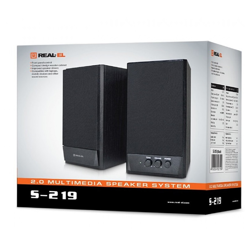 Акустична система REAL-EL S-219 Black