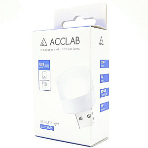 Світлодіодна лампа ACCLAB AL-LED01 1W, 5000K White (1283126552809)