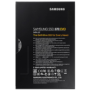 Накопичувач SSD  500GB Samsung 870 EVO 2.5" SATAIII MLC (MZ-77E500B/EU)
