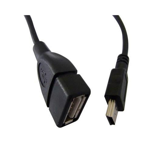 Кабель Atcom USB - mini USB V 2.0 (F/M), 0.8 м, чорний (12821)