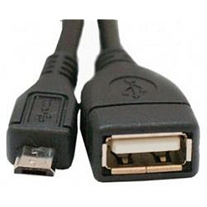 Кабель Atcom USB - micro USB V 2.0 (F/M), 0.1 м, чорний (3792)