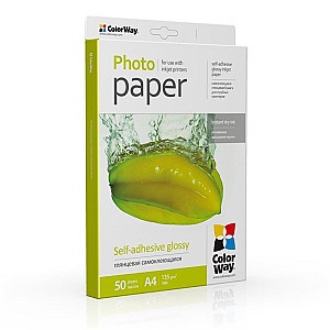 Фотопапір CW глянцевий самоклейний 135/80г/м2 A4 50арк (PGS1358050A4)