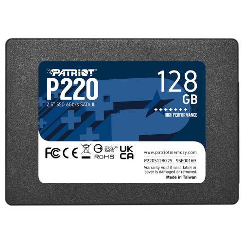 Накопичувач SSD  128GB Patriot P220 2.5" SATAIII TLC (P220S128G25)