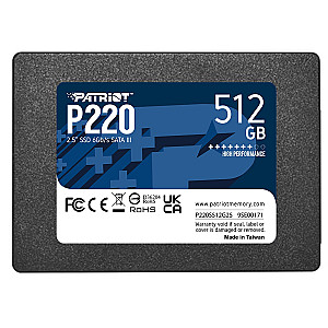 Накопичувач SSD  512GB Patriot P220 2.5" SATAIII TLC (P220S512G25)