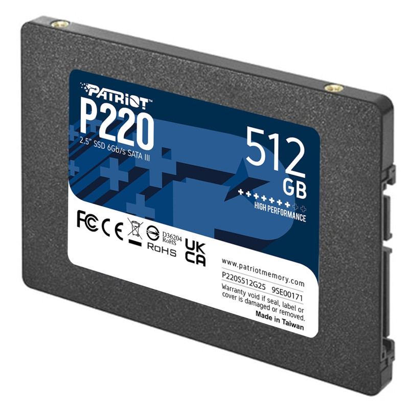 Накопичувач SSD  512GB Patriot P220 2.5" SATAIII TLC (P220S512G25)
