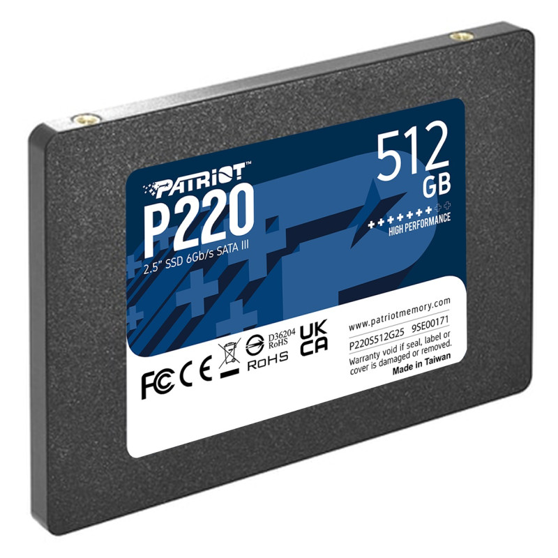Накопичувач SSD  512GB Patriot P220 2.5" SATAIII TLC (P220S512G25)