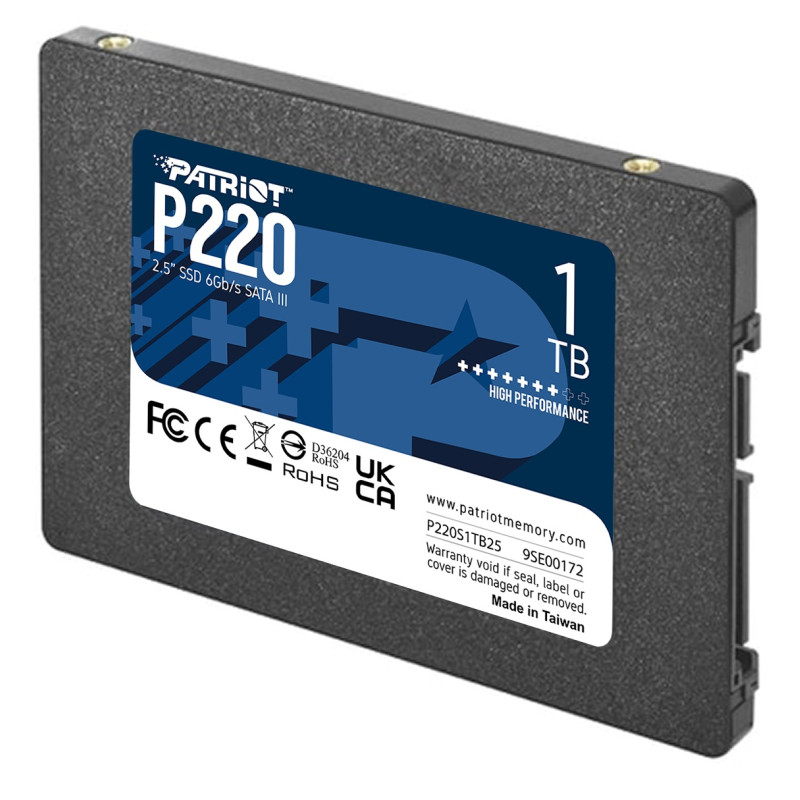 Накопичувач SSD 1TB Patriot P220 2.5" SATAIII TLC (P220S1TB25)