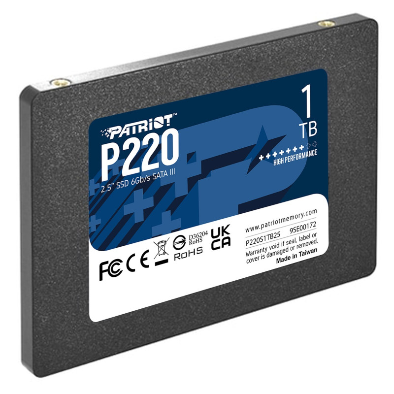 Накопичувач SSD 1TB Patriot P220 2.5" SATAIII TLC (P220S1TB25)