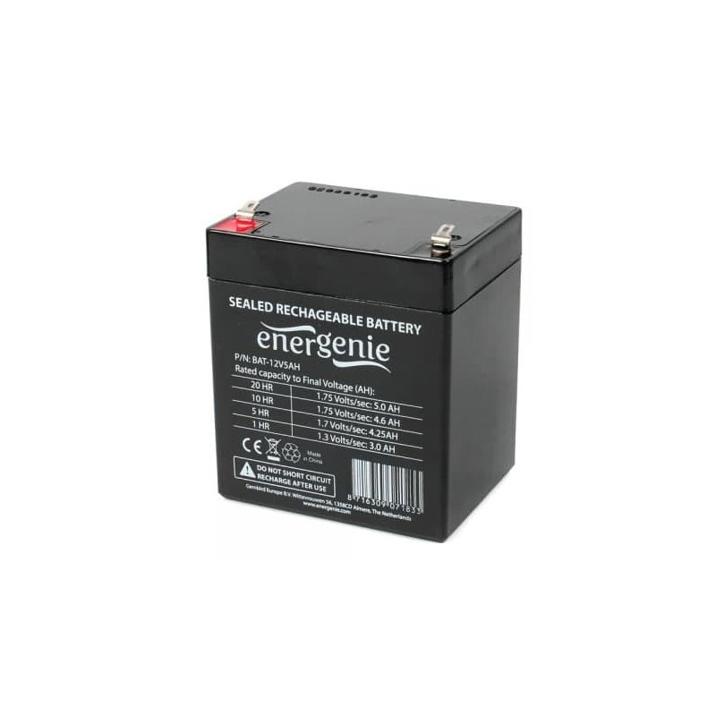 Акумуляторна батарея EnerGenie 12V 5AH (BAT-12V5AH) AGM