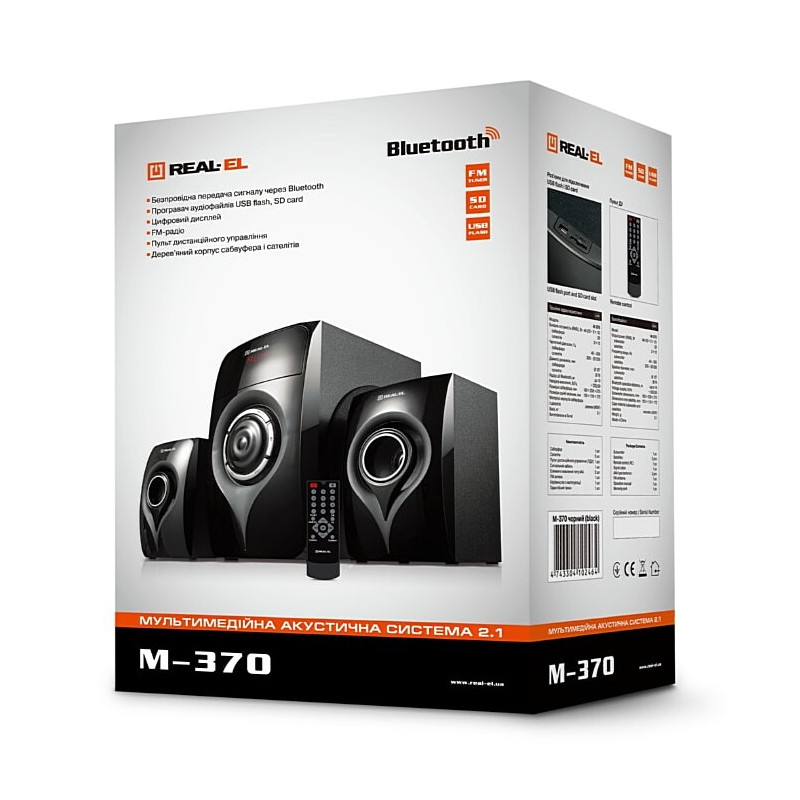 Акустична система REAL-EL M-370 Black