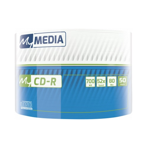 Диски CD-R MyMedia (69206) 700MB 52x Wrap 50шт Full Printable без шпинделя
