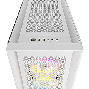 Корпус Corsair iCUE 5000D RGB AirFlow Tempered Glass White (CC-9011243-WW) без БЖ