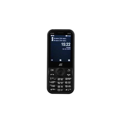 Мобiльний телефон 2E E240 2022 Dual Sim Black (688130245159)