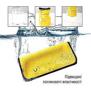 Мікрофібра (авторушник) ColorWay автомобільна універсальна Extra Dry 800gsm 50х60см жовто-сіра (CW-5608)