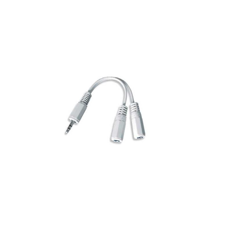 Аудіо-кабель Cablexpert 3.5 мм - 2х3.5 мм (M/F), 0.1 м, White (CCA-415W)