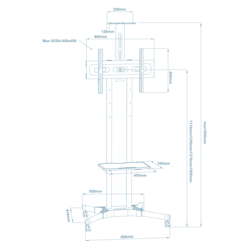 Стійка презентаційна Walfix TVS-6004B
