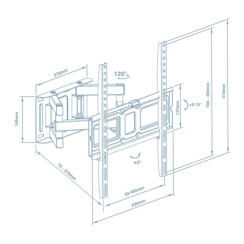 Кронштейн Walfix R-414B (VESA400х400)