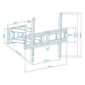 Кронштейн Walfix R-514B (VESA600х400)