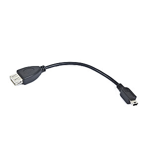 Кабель-адаптер Cablexpert USB - miniUSB (F/M), 0,15 м, чорний (A-OTG-AFBM-002)