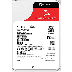 Накопичувач HDD SATA 18.0TB Seagate IronWolf Pro 7200rpm 256MB (ST18000NT001)