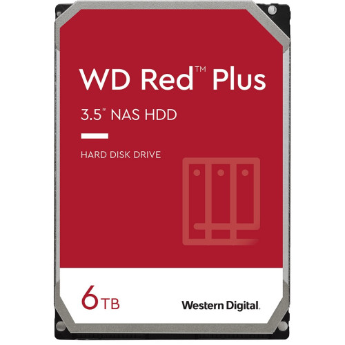 Накопичувач HDD SATA 6.0TB WD Red Plus 5400rpm 256MB (WD60EFPX)