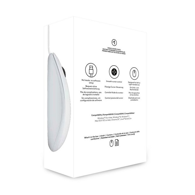 Миша Logitech B100 White (910-003360)
