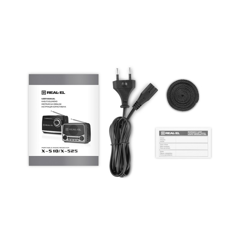 Радіоприймач REAL-EL X-525 Grey