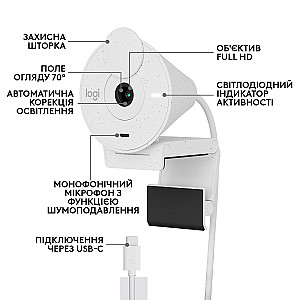 Веб-камера Logitech Brio 300 White (960-001442)