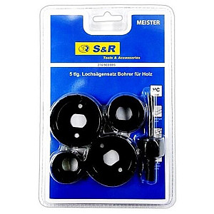 Набір кільцевих пил по дереву S&R Meister 32-54 мм 5шт (216903005)