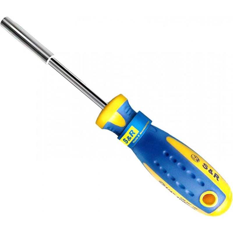 Викрутка-тримач біт S&R 1/4" 100 мм зі змінними бітами 11 шт (250011100)